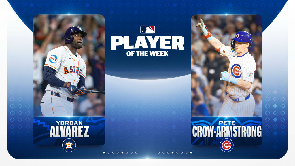 Yordan Álvarez y Pete Crow-Armstrong Jugadores de la Semana MLB